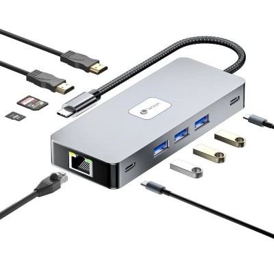 Docking USB Tipo-C Leotec LEDS02/ 3xUSB/ 1xUSB Tipo-C/ 1xUSB