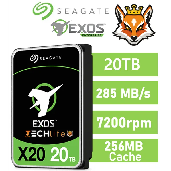 Seagate 20TB Exos X20 512e/4Kn 7200rpm 256MB 3.5" SATA 6GB/s