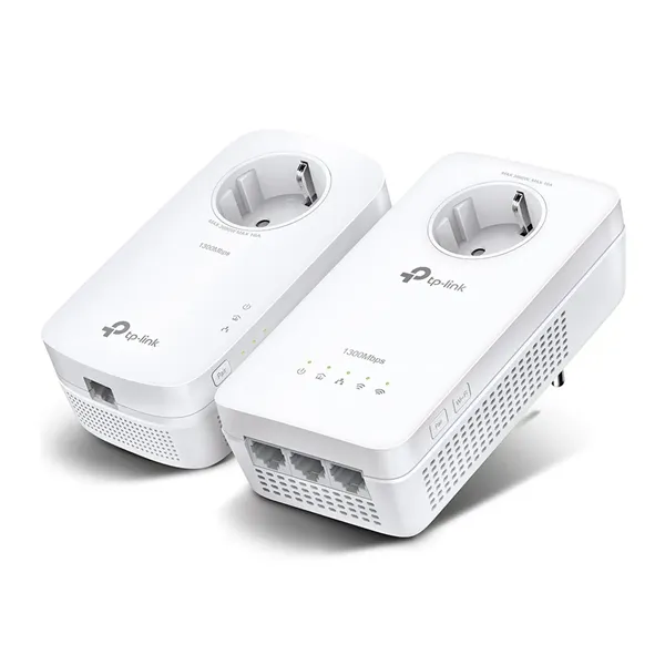 Adaptador Powerline TP-Link AV1300 1300Mbps/ Alcance 300m/ Pack de 2