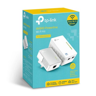 Adaptador Powerline TP-Link WPA4220Kit 500Mbps/ Alcance 300m/