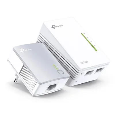 Adaptador Powerline TP-Link WPA4221KIT 600Mbps/ Alcance 300m/