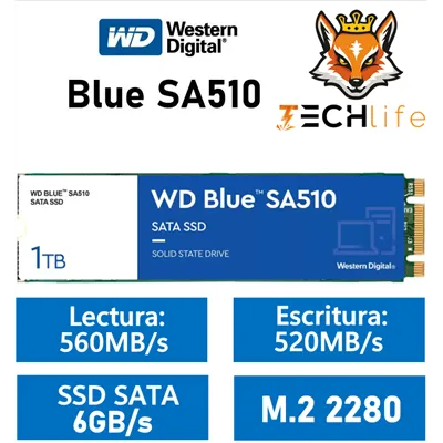 WD SSD Blue SA510 SSD 1TB a 560MB/s M.2 2280