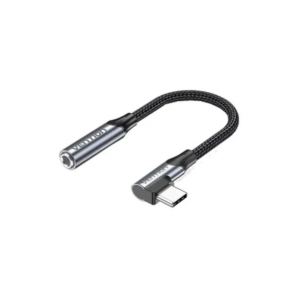 Adaptador Audio Vention BGLHA/ Jack 3.5 Hembra - USB Tipo-C Macho/ 10cm/ Gris