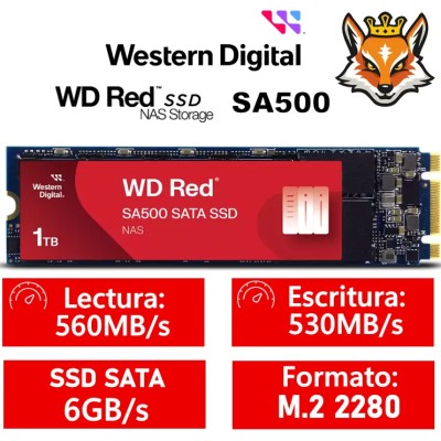 WD SSD Red SA500 NAS 1TB SATA M.2 2280 6Gb/s a 560MB/s