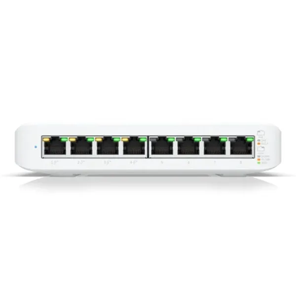 Switch Ubiquiti USW-LITE-8-POE/ 8 Puertos/ RJ45 10/100/1000 PoE