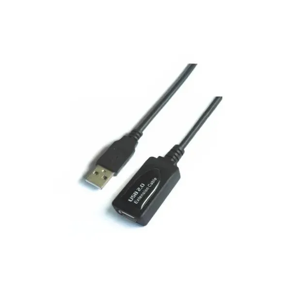 Cable Alargador USB 2.0 Aisens A101-0019/ USB Macho - USB Hembra/ 10m/ Negro