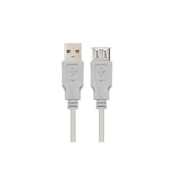 Cable Alargador USB 2.0 Nanocable 10.01.203/ USB Macho - USB Hembra/ 1.8m/ Beige