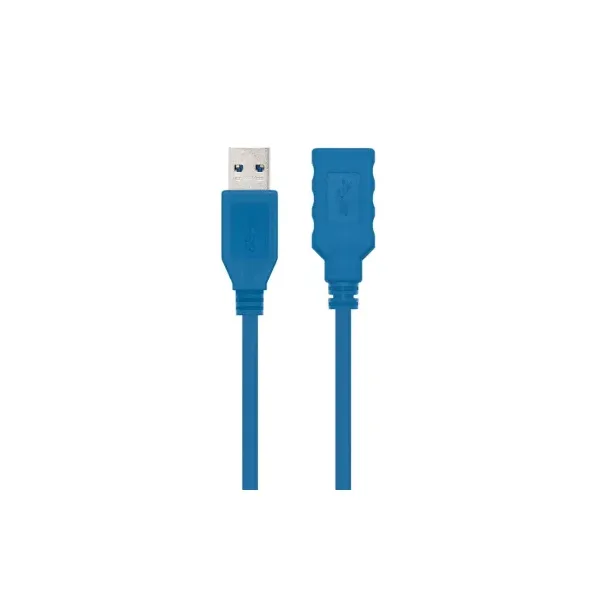 Cable Alargador USB 3.0 Nanocable 10.01.0901/ USB Macho - USB Hembra/ 1m/ Azul