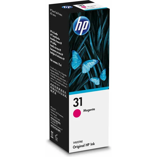 HP 31 Magenta 1VU27AE - Botella de Tinta Original 