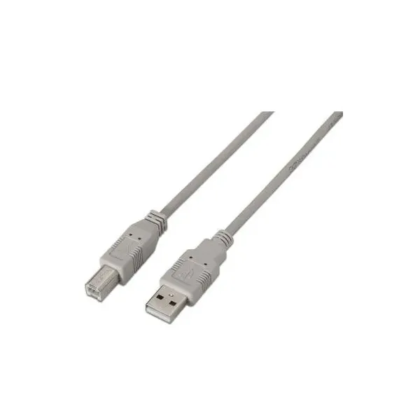 Cable USB 2.0 Impresora Aisens A101-0002/ USB Tipo-B Macho - USB Macho/ 1.8m/ Beige