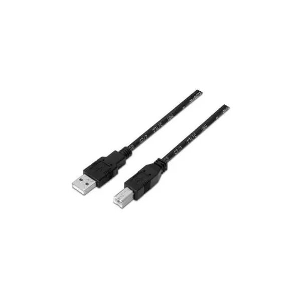 Cable USB 2.0 Impresora Aisens A101-0006/ USB Tipo-B Macho - USB Macho/ 1.8m/ Negro