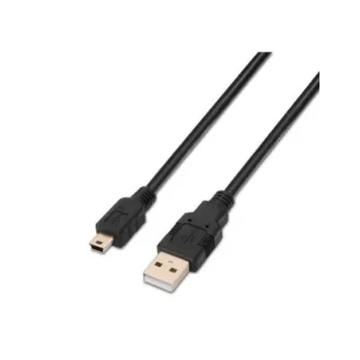 Cable USB 2.0 Aisens A101-0024/ USB Macho - USB Mini Macho/ 1m/