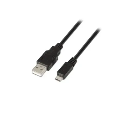 Cable USB 2.0 Aisens A101-0029/ USB Macho - MicroUSB Macho/ 3m/