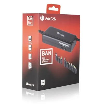 Cargador de Portátil NGS BAN/ 90W/ Manual/ 11 Conectores/