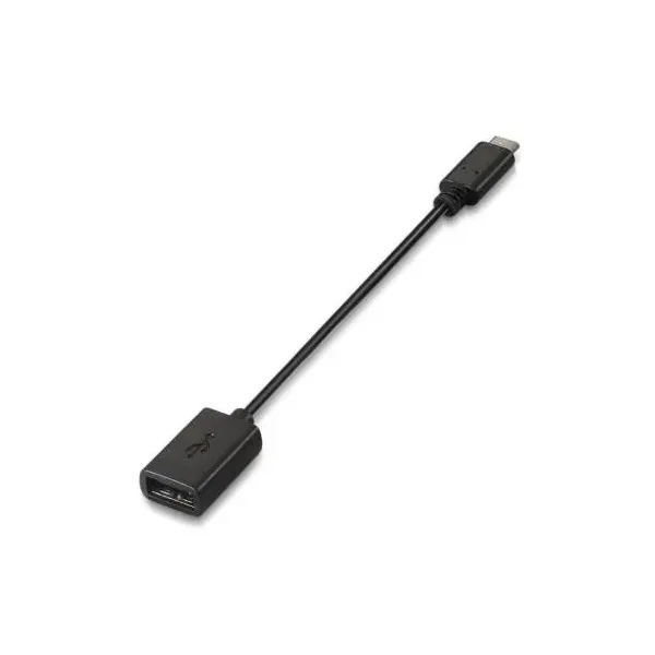 Cable USB 2.0 Aisens A107-0059/ USB Tipo-C Macho - USB Hembra/ 15cm/ Negro