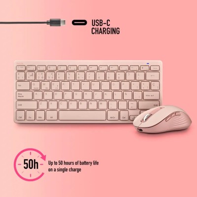 NGS Fantasy Pink -KIT Recargable Bluetooth Teclado reducido