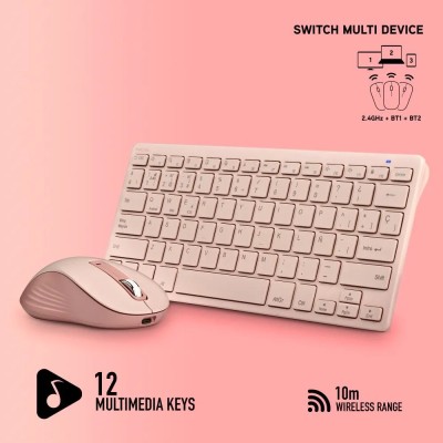 NGS Fantasy Pink -KIT Recargable Bluetooth Teclado reducido