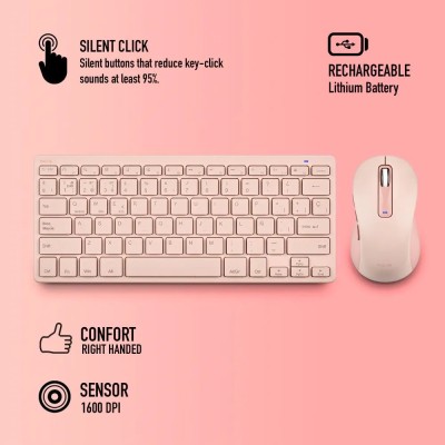 NGS Fantasy Pink -KIT Recargable Bluetooth Teclado reducido