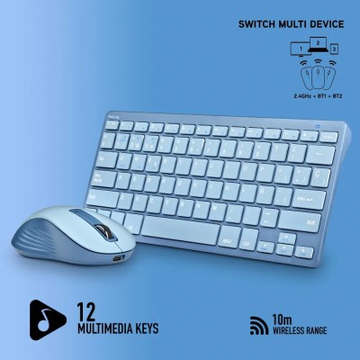 NGS Fantasy Blue -KIT Recargable Bluetooth Teclado reducido