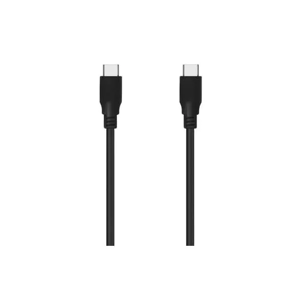 Cable USB 3.2 Tipo-C Aisens A107-0702 20GBPS 5A 100W/ USB Tipo-C Macho - USB Tipo-C Macho/ 1m/ Negro
