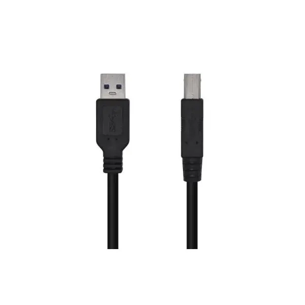 Cable USB 3.0 Impresora Aisens A105-0445/ USB Tipo-B Macho - USB Macho/ 3m/ Negro