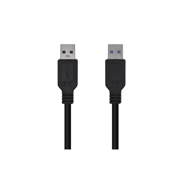 Cable USB 3.0 Aisens A105-0446/ USB Macho - USB Macho/ 1m/ Negro
