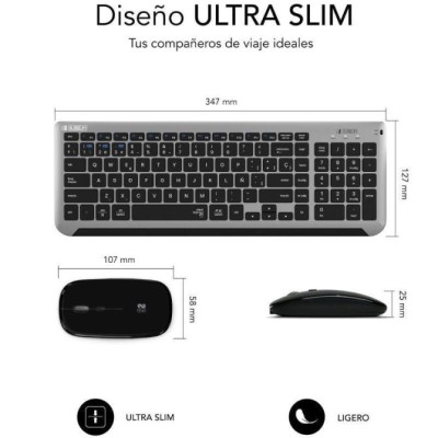 Teclado y Ratón Inalámbrico Subblim Combo Dual Prestige