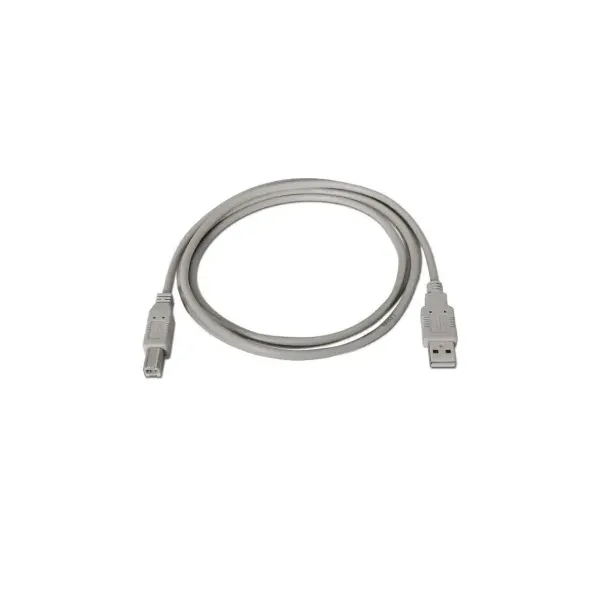 Cable USB 2.0 Impresora Nanocable 10.01.0103/ USB Tipo-B Macho - USB Macho/ 1.8m/ Beige