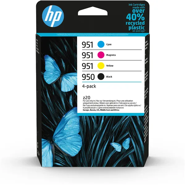 HP 950 + 951 Multipack Cian Magenta Amarillo Negro 6ZC65AE - Cartuchos de Tinta Originales