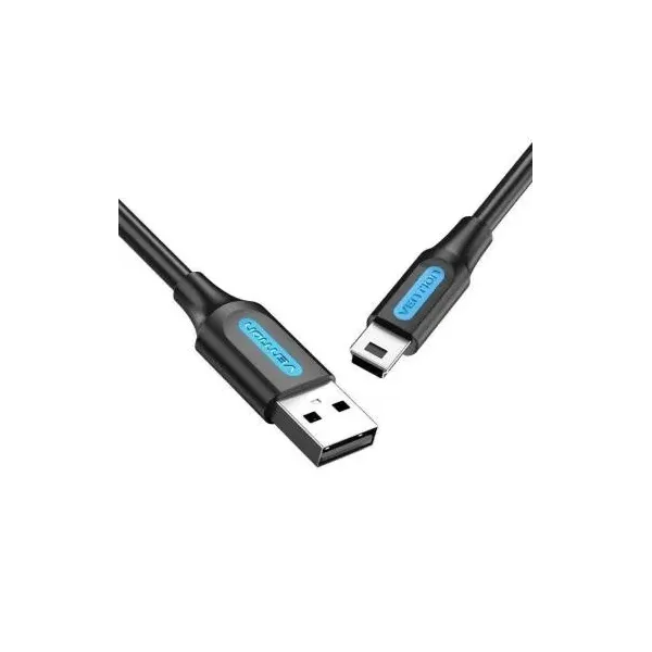Cable USB 2.0 Vention COMBF/ USB Macho - MiniUSB Macho/ 1m/ Negro