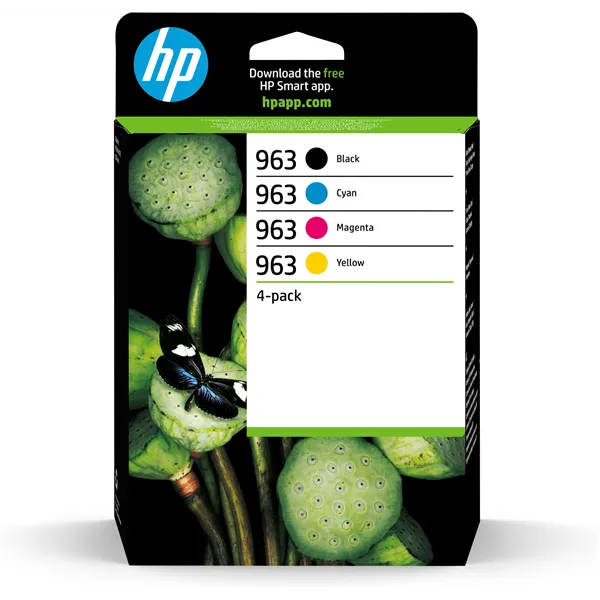 HP 963 Multipack Cian Magenta Amarillo Negro 6ZC70AE - Cartuchos de Tinta Originales