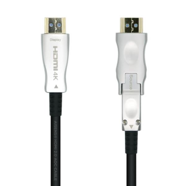 Cable HDMI 2.0 AOC 4K Desmontable Aisens A148-0514/ HDMI Macho / D Macho - HDMI Macho/ 50m/ Negro