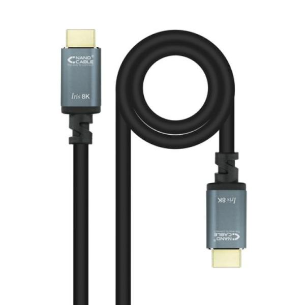 Cable HDMI 2.1 8K Nanocable 10.15.8000/ HDMI Macho - HDMI Macho/ 50cm/ Negro