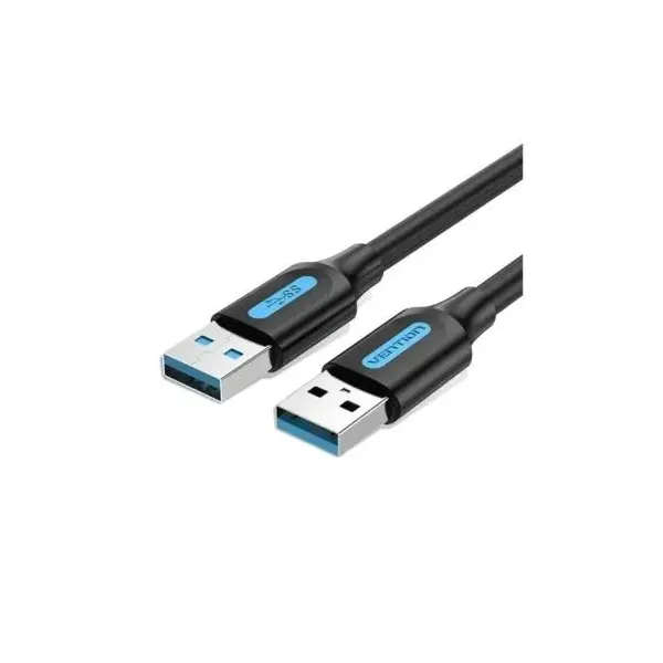 Cable USB 3.0 Vention CONBH/ USB Macho - USB Macho/ 2m/ Negro