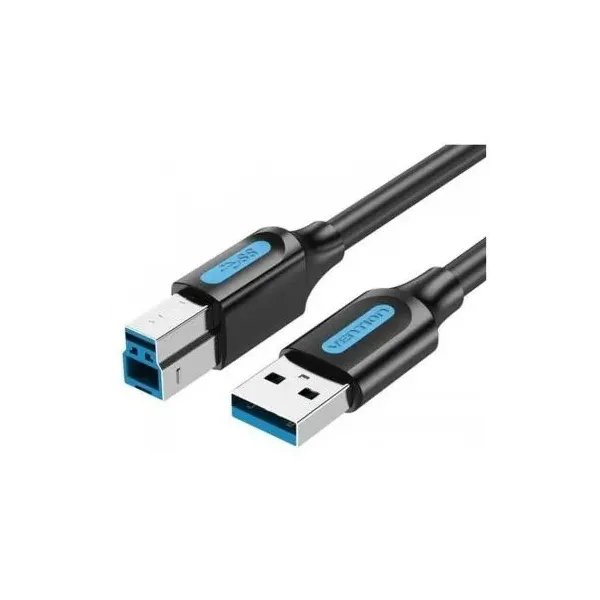 Cable USB 3.0 Impresora Vention COOBH/ USB Tipo-B Macho - USB Macho/ 2m/ Negro