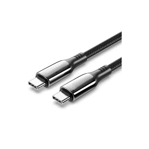 Cable USB 2.0 Tipo-C 5A 100W Vention CTKBH/ USB Tipo-C Macho - USB Tipo-C Macho/ 2m/ Negro