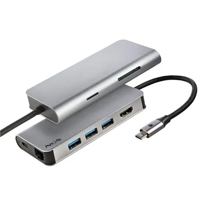 Docking USB Tipo-C NGS WonderDock8/ 3xUSB/ 1xUSB Tipo-C DP/