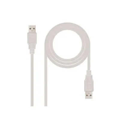 Cable USB 2.0 Nanocable 10.01.0302/ USB Macho - USB Macho/ 1m/