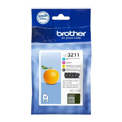 Cartucho de Tinta Original Brother LC-3211VAL Multipack/ Cian/