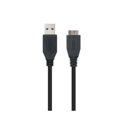 Cable USB 3.0 Nanocable 10.01.1101-BK/ USB Macho - MicroUSB