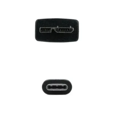 Cable USB 3.0 Nanocable 10.01.1201-BK/ USB Tipo-C Macho -