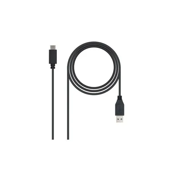 Cable USB 3.1 Nanocable 10.01.4001/ USB Tipo-C Macho - USB Macho/ 1m/ Negro