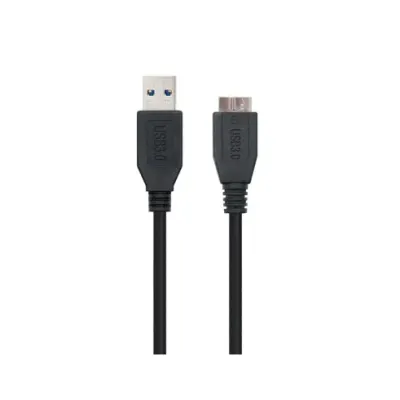 Cable USB 3.0 Nanocable 10.01.1102-BK/ USB Macho - MicroUSB