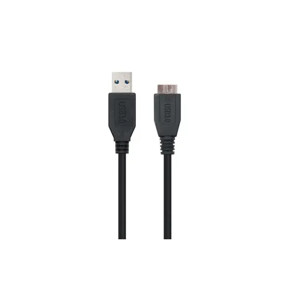 Cable USB 3.0 Nanocable 10.01.1102-BK/ USB Macho - MicroUSB Macho/ 2m/ Negro