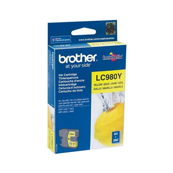 Cartucho de Tinta Original Brother LC-980Y/ Amarillo