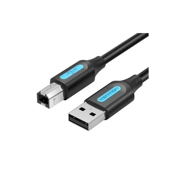 Cable USB 2.0 Impresora Vention COQBF/ USB Tipo-B Macho - USB Macho/ 1m/ Negro