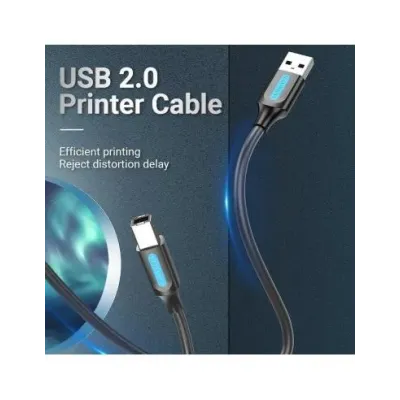 Cable USB 2.0 Impresora Vention COQBG/ USB Tipo-B Macho - USB