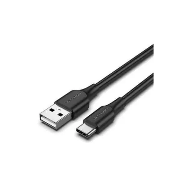 Cable USB 2.0 Tipo-C Vention CTHBH/ USB Tipo-C Macho - USB Macho/ 2m/ Negro