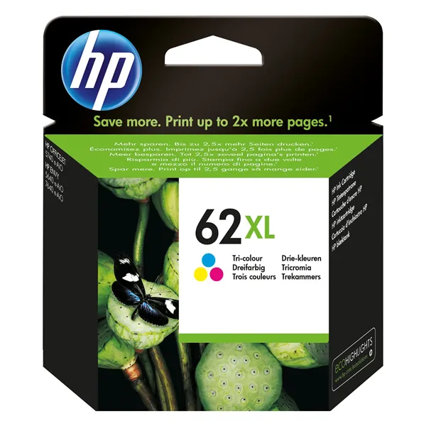 HP 62XL Tricolor C2P07AE - Cartucho de Tinta Original