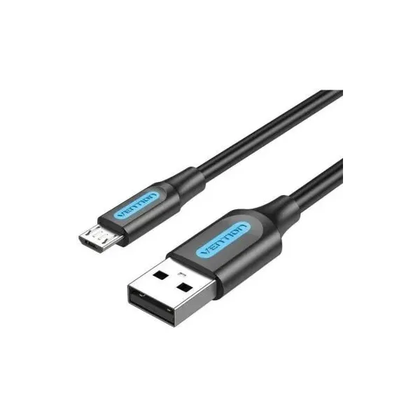 Cable USB 2.0 Vention COLBI/ USB Macho - MicroUSB Macho/ 3m/ Negro